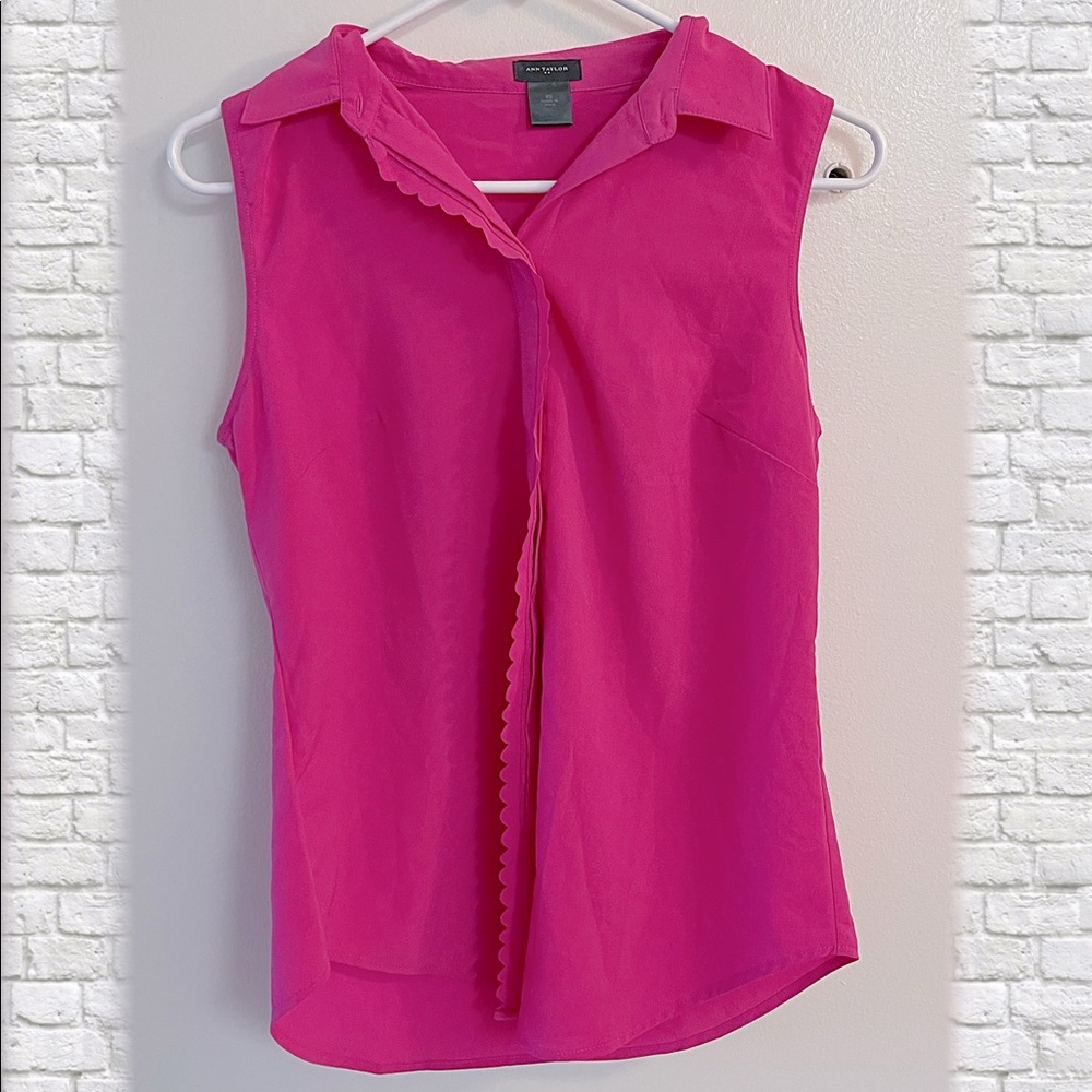 Ann Taylor Pink Vest/Blouse/Top